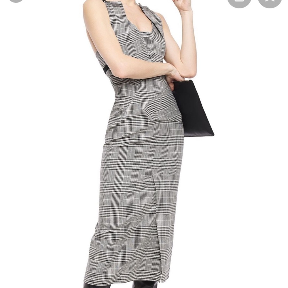 Roland Mouret checker Holloway dress
